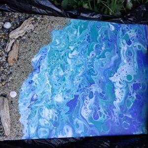 Abstract Ocean Wave Canvas Art